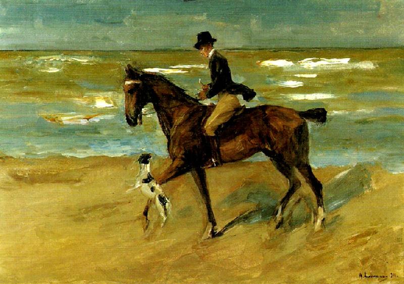 Max Liebermann ryttare vid havsstranden